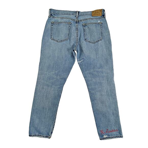 Polo Ralph Lauren The Avery Boyfriend Jeans Sz 29 x26 Relaxed Fit Stitching Logo - Picture 2 of 7